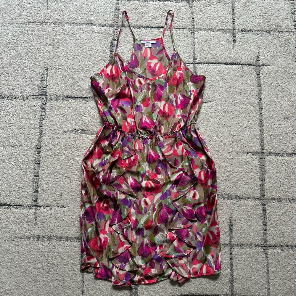 Bar III Silk Floral Dress